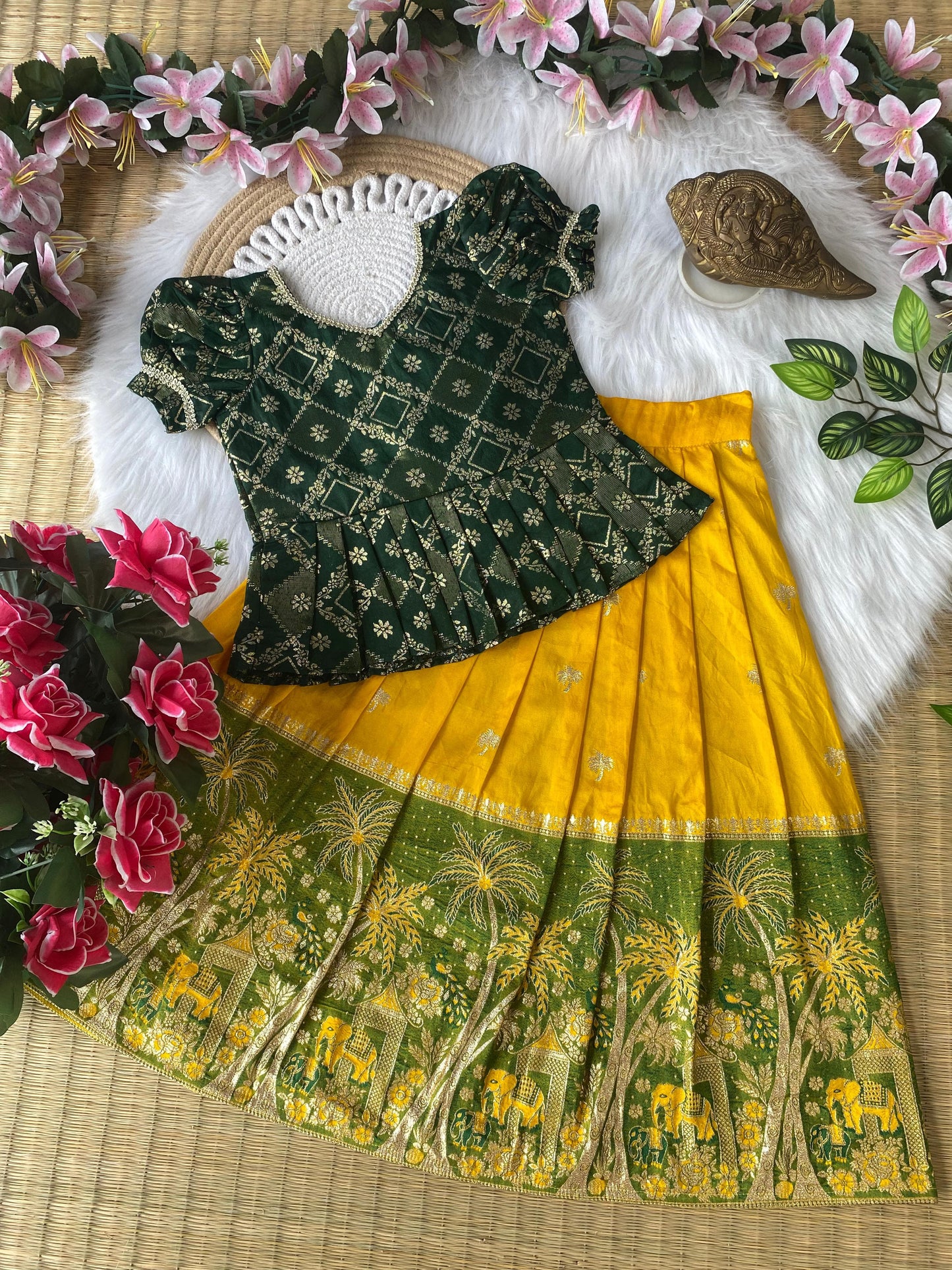 Nilon dola Lehenga with shimmer dola Blouse