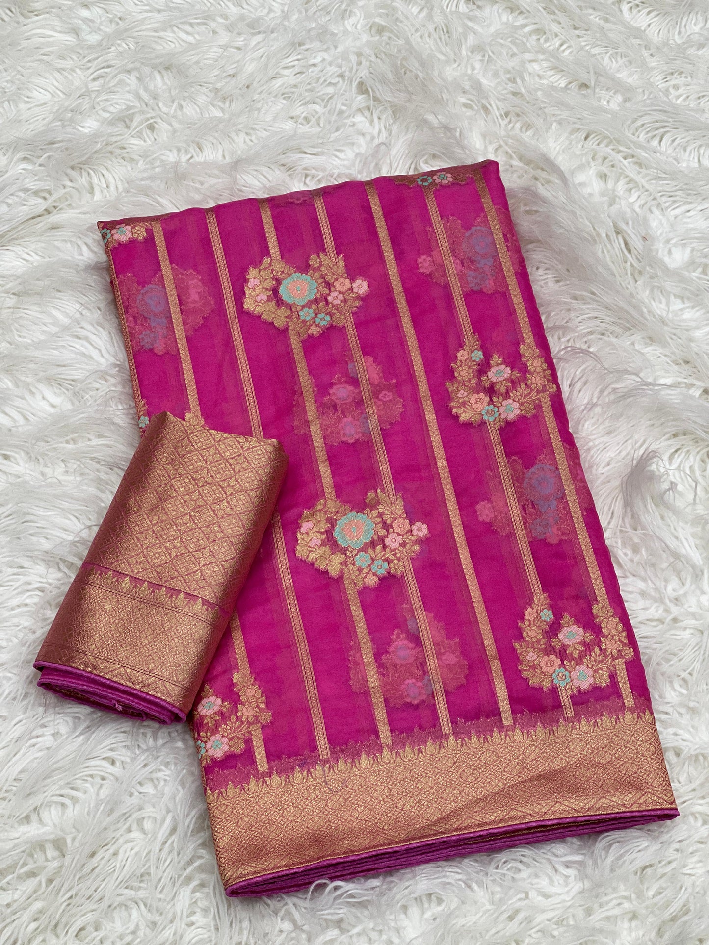Pure Kora Simmer silk Saree