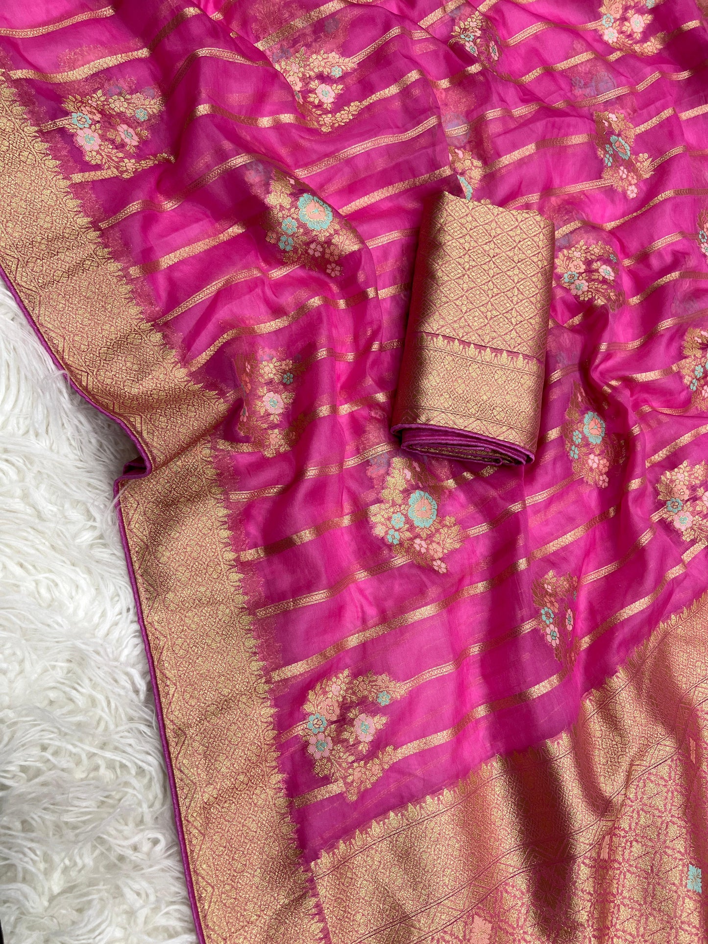 Pure Kora Simmer silk Saree