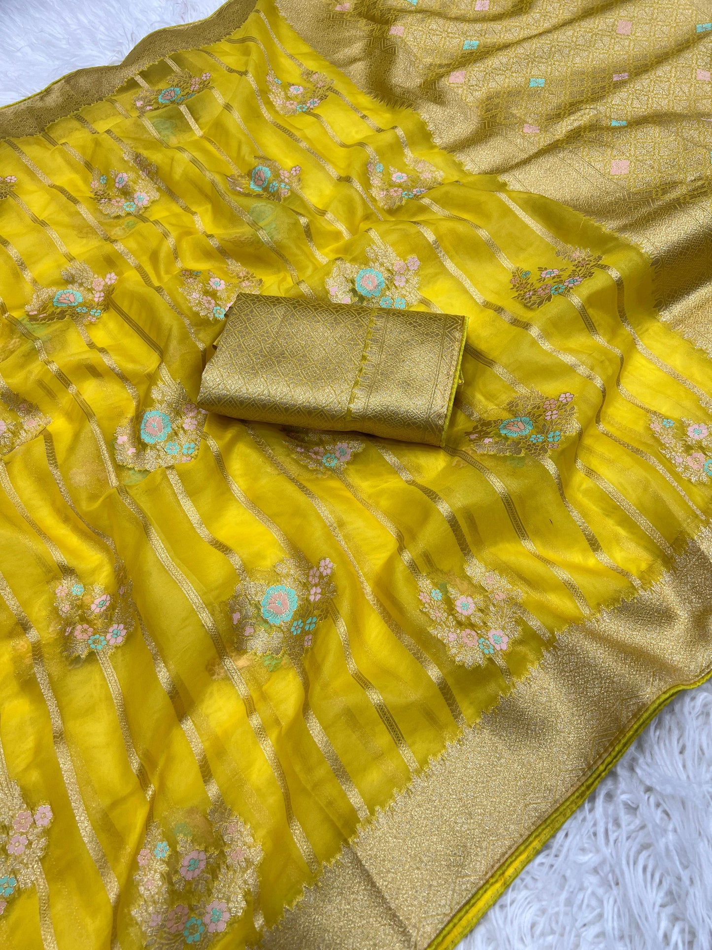 Pure Kora Simmer silk Saree
