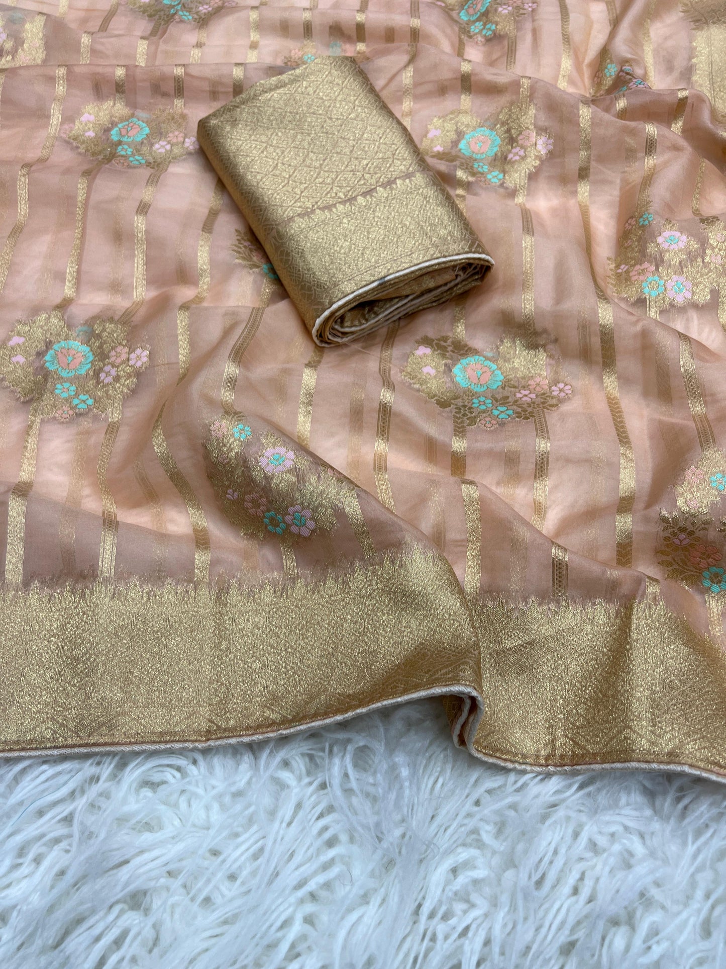 Pure Kora Simmer silk Saree