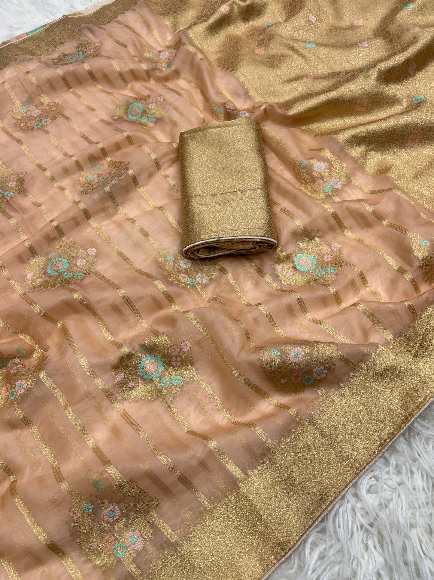 Pure Kora Simmer silk Saree