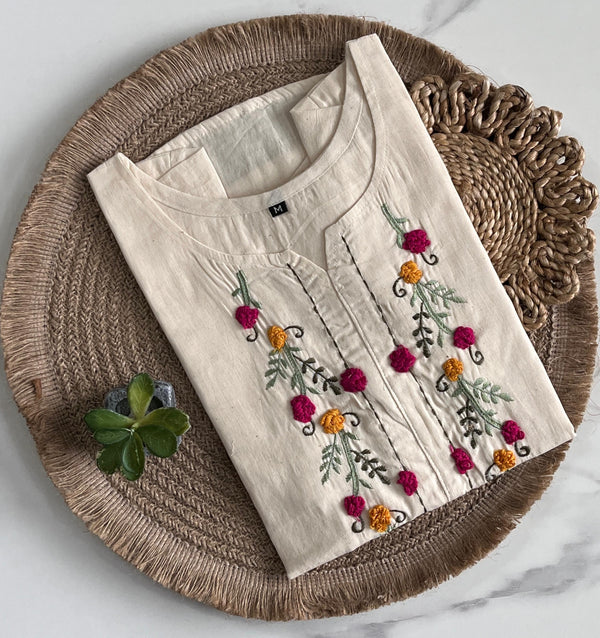Embroidery Office wear kurtis