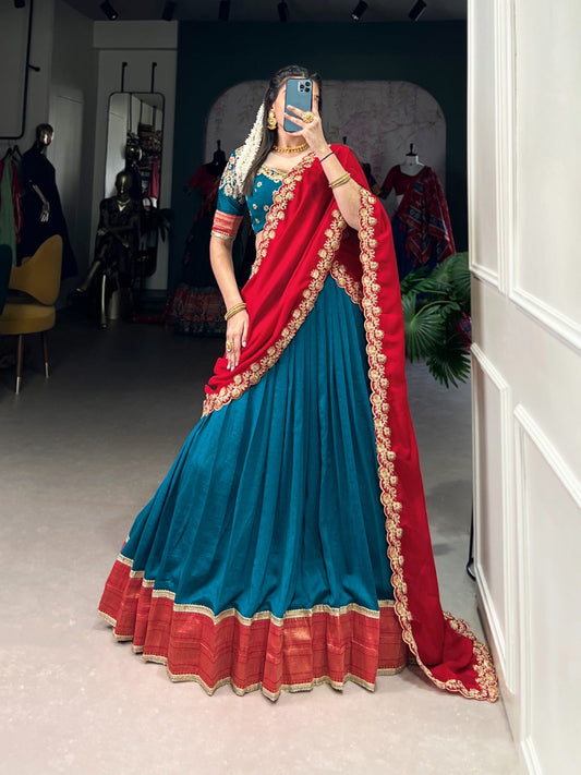 Festival Wibe lehengas vichitra silk  work