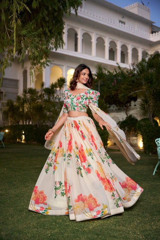 Floral Print Lehengas
