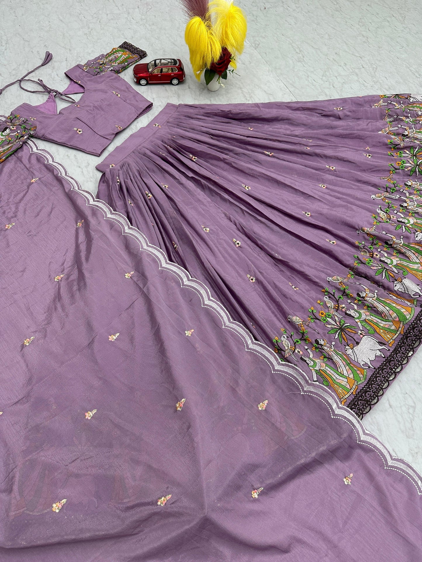 Village theme Fully Stitched Lehenga set