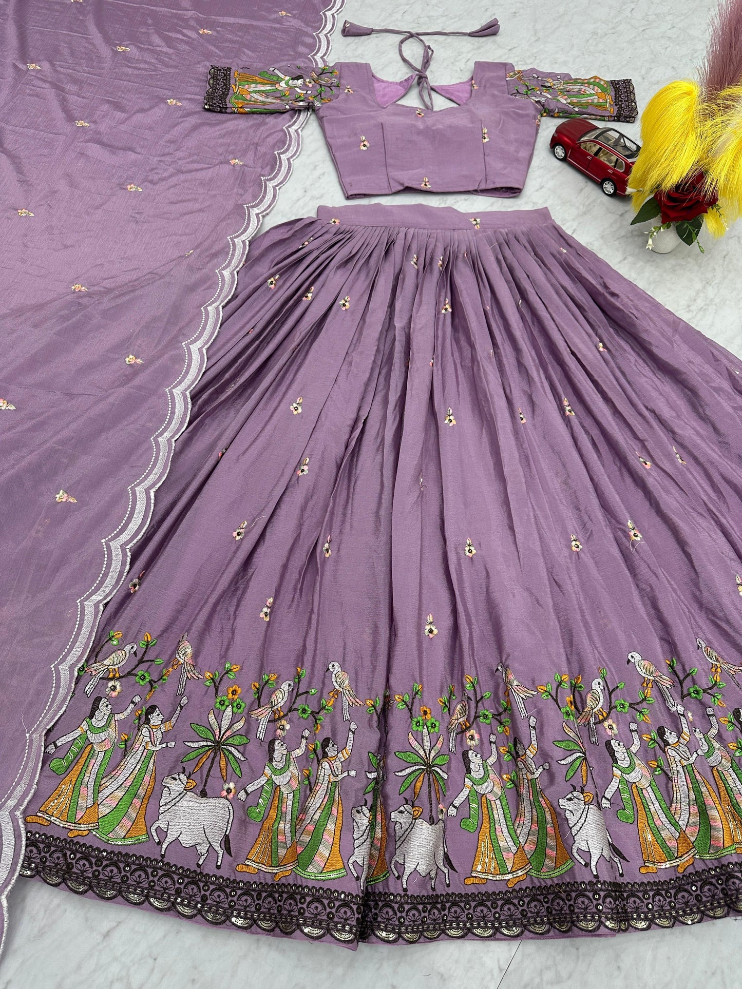 Village theme Fully Stitched Lehenga set