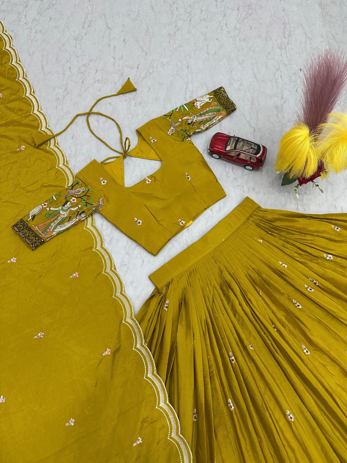 Village theme Fully Stitched Lehenga set