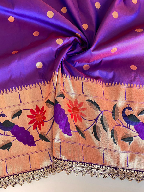 Soft Luxe Traditional paithani saree with stitched blosue