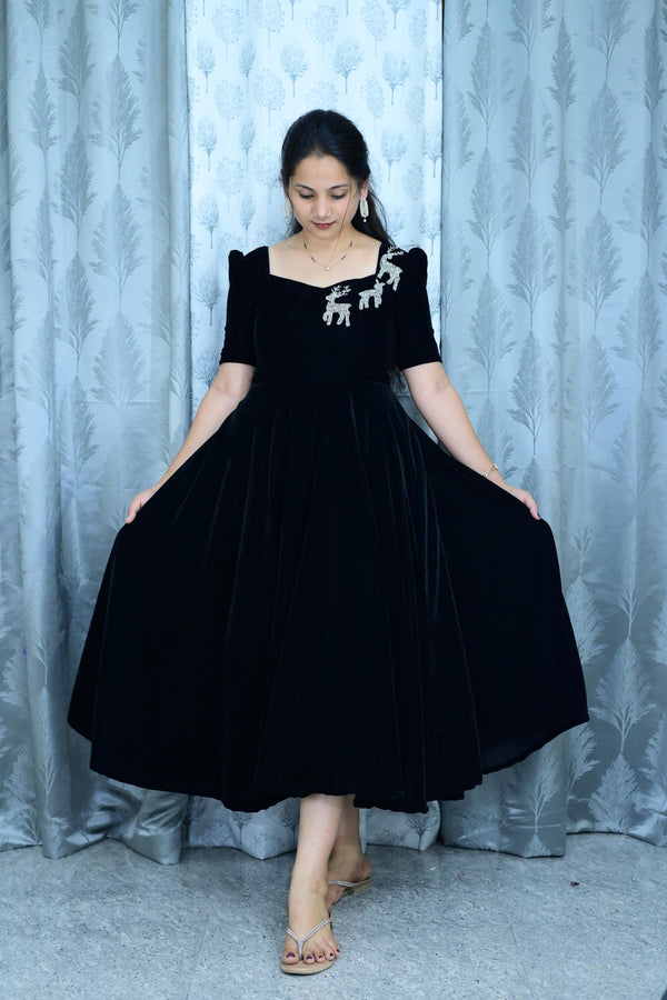Velvet Maggam Gowns