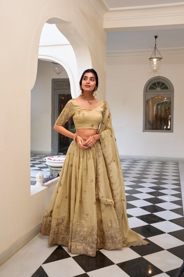 Queen Gold Crush Lehengas