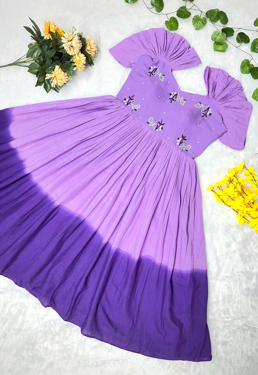 Purple  Love Handwork Gowns