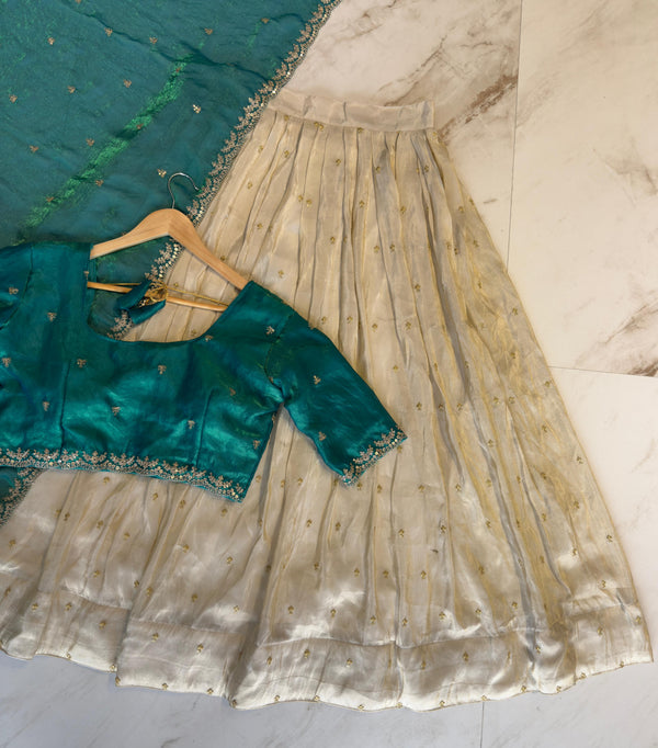Tissue silk Lehenga set