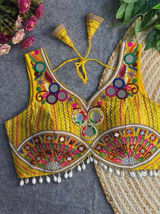 Navratri Special – Real Multi Mirror Work Blouse