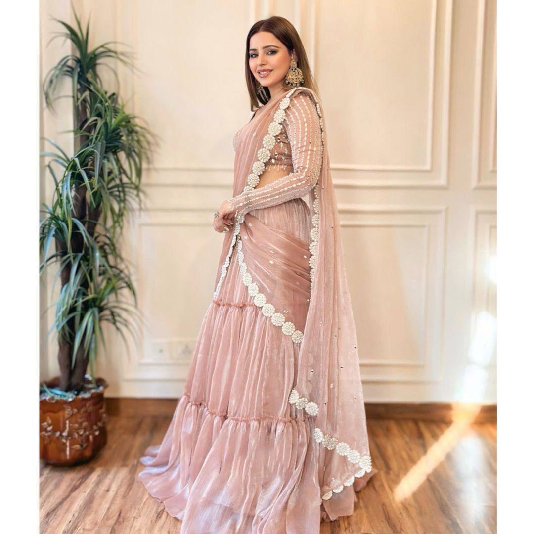 Twil Orgnza LEHENGHA SAREE