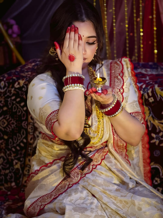 pure khaddi georgette designer saree