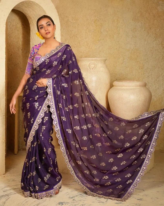 fendy satin fabric sarees