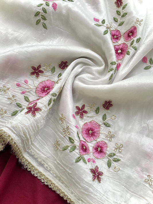 beautiful flower  saree