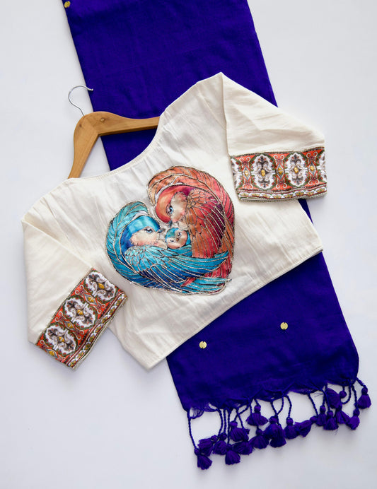 Exclusive Saree With Multi Design  Stiched Blouse