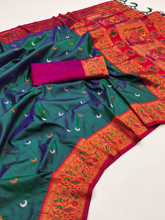 Soft Silk sarees with Chaand weaves