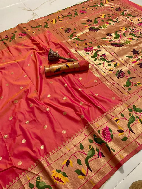 Kanchivram Pethani Silk WIth  Zari Flower Design