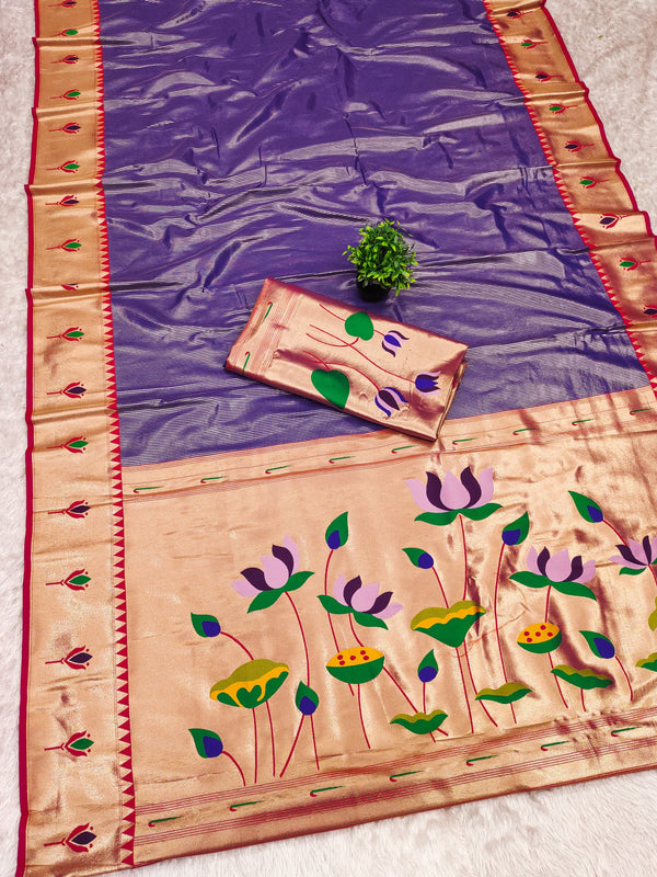 KANCHIVRAM TISSUE PAITHANI SILK