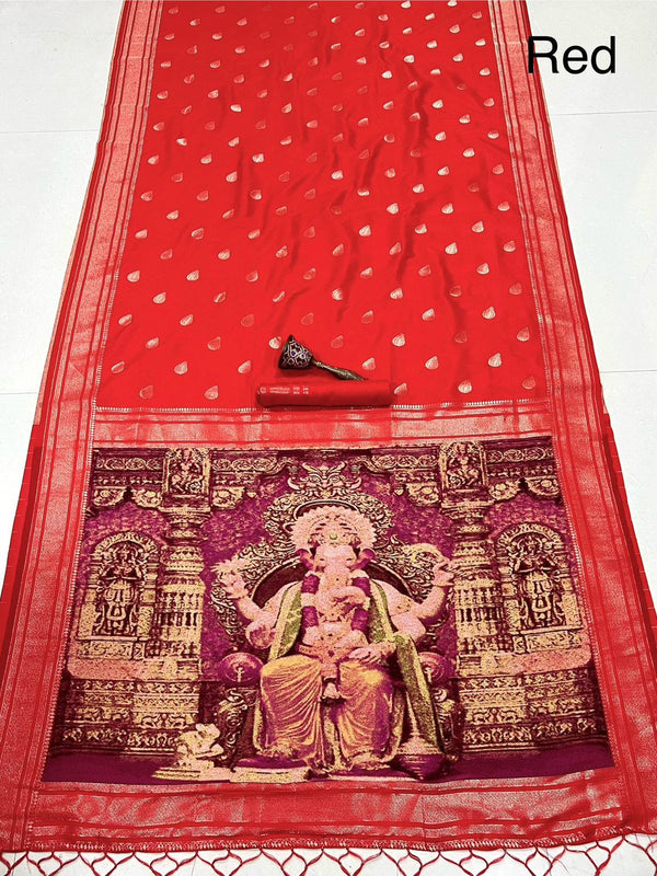 Ganesh Chaturthi Special Kanchivaram Paithani Silk