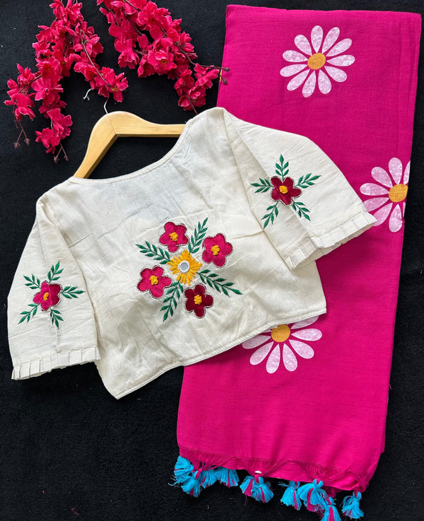 Khadi cotton With Flower