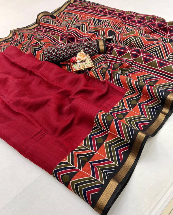 Beautiful Pure viscose soft cottan exclusive Print Sarees