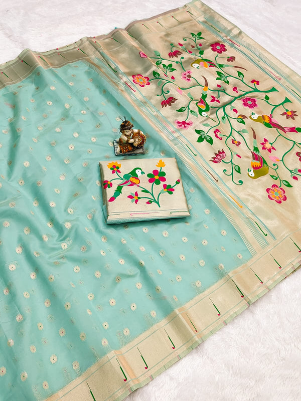 Paithani saree Heavy Tissue mina butti