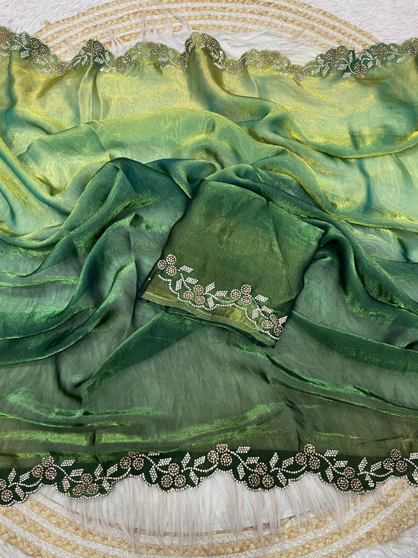 Space Silk padding With Beautiful jarkhan Work