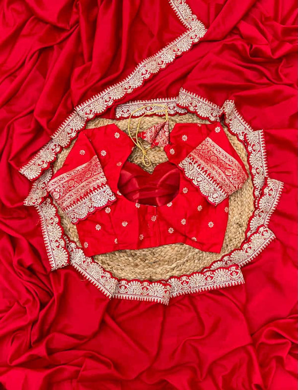 Premium Slab Georgette Chinno Silk Saree