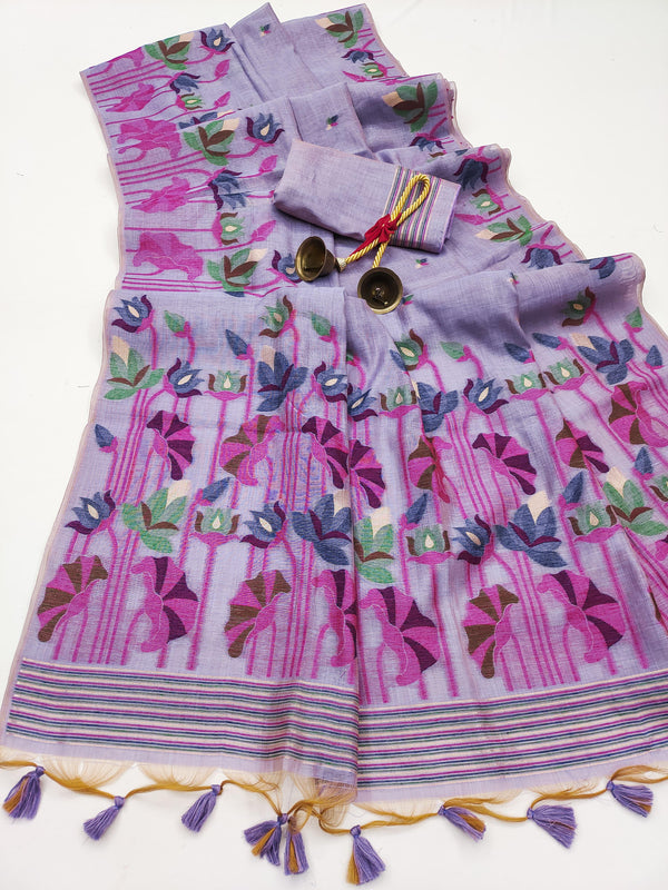 Premium soft Muga Cotton saree