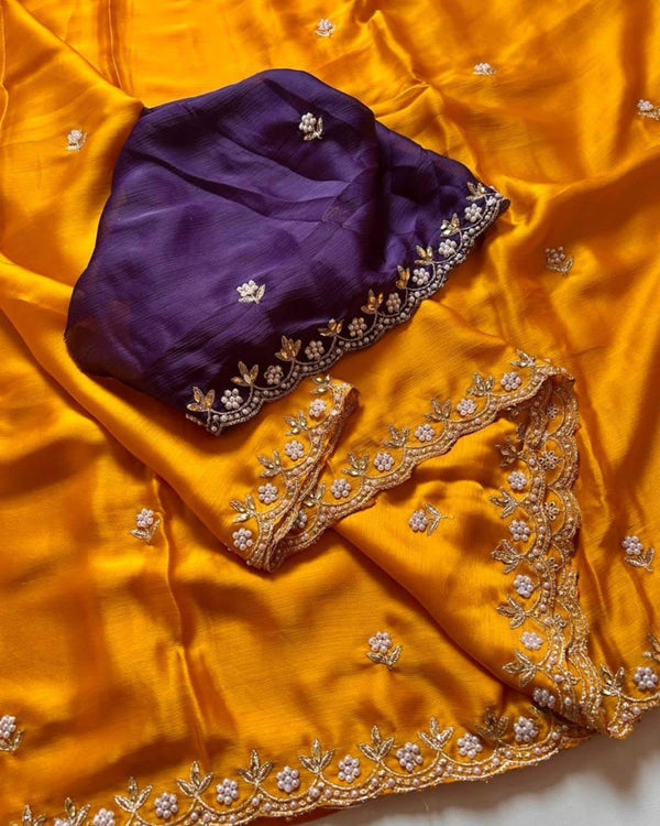 Premium Satin Chiffon Crush Silk