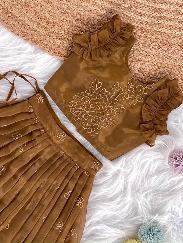 Twirl style Kids ruffles gowns