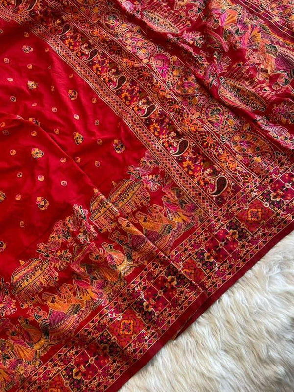 Rajwadi Pashmina Silk Weaving Saree